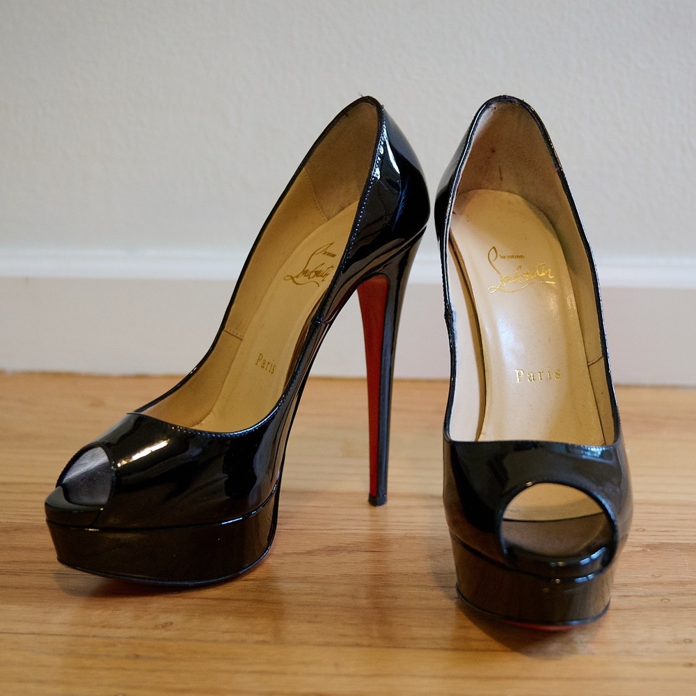 Christian Louboutin Peep Toe Platform Pumps